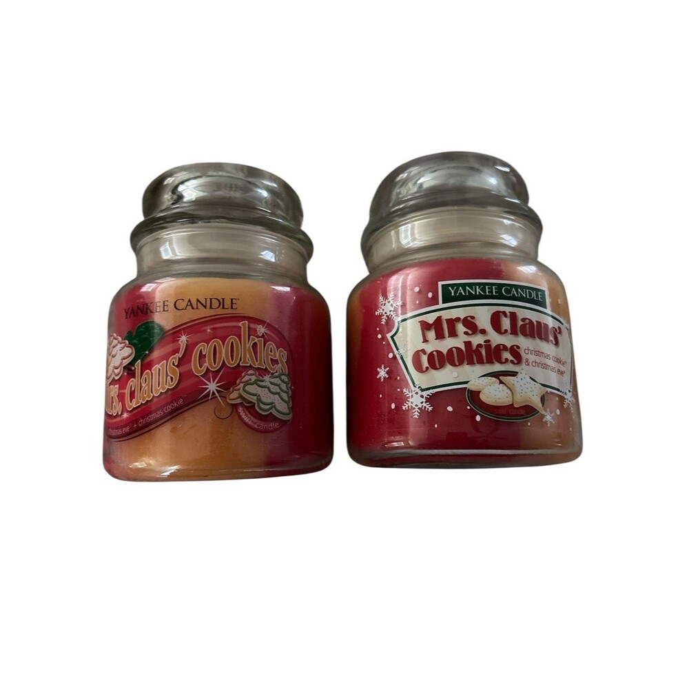 Yankee Candle - Mrs. Claus' Cookies Swirl  Lot of 2. Unused Christmas Holiday